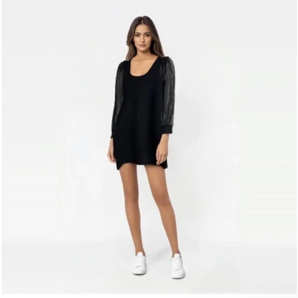 NWT HOUSE OF HARLOW 1960 ORGANZA SLEEVE BODYCON MINI DRESS